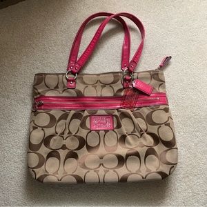 Coach Monogram Large Shoulder Bag